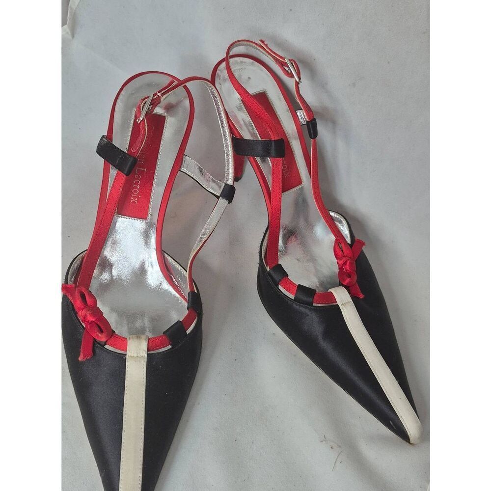 Christian LaCroix sling  backs - Picture 4 of 8